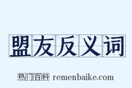盟友反义词是什么意思的图片